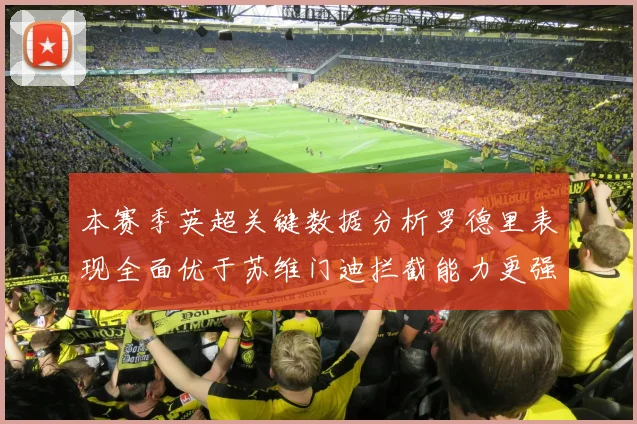 本赛季英超关键数据分析罗德里表现全面优于苏维门迪拦截能力更强